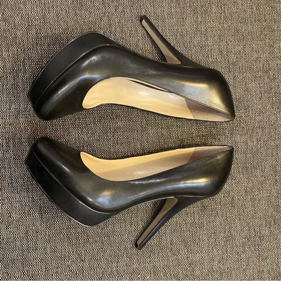 ENZO ANGIOLINI Sz  9 Classic With Platform 5” Heels Pumps Leather Shoes - Picture 3 of 10